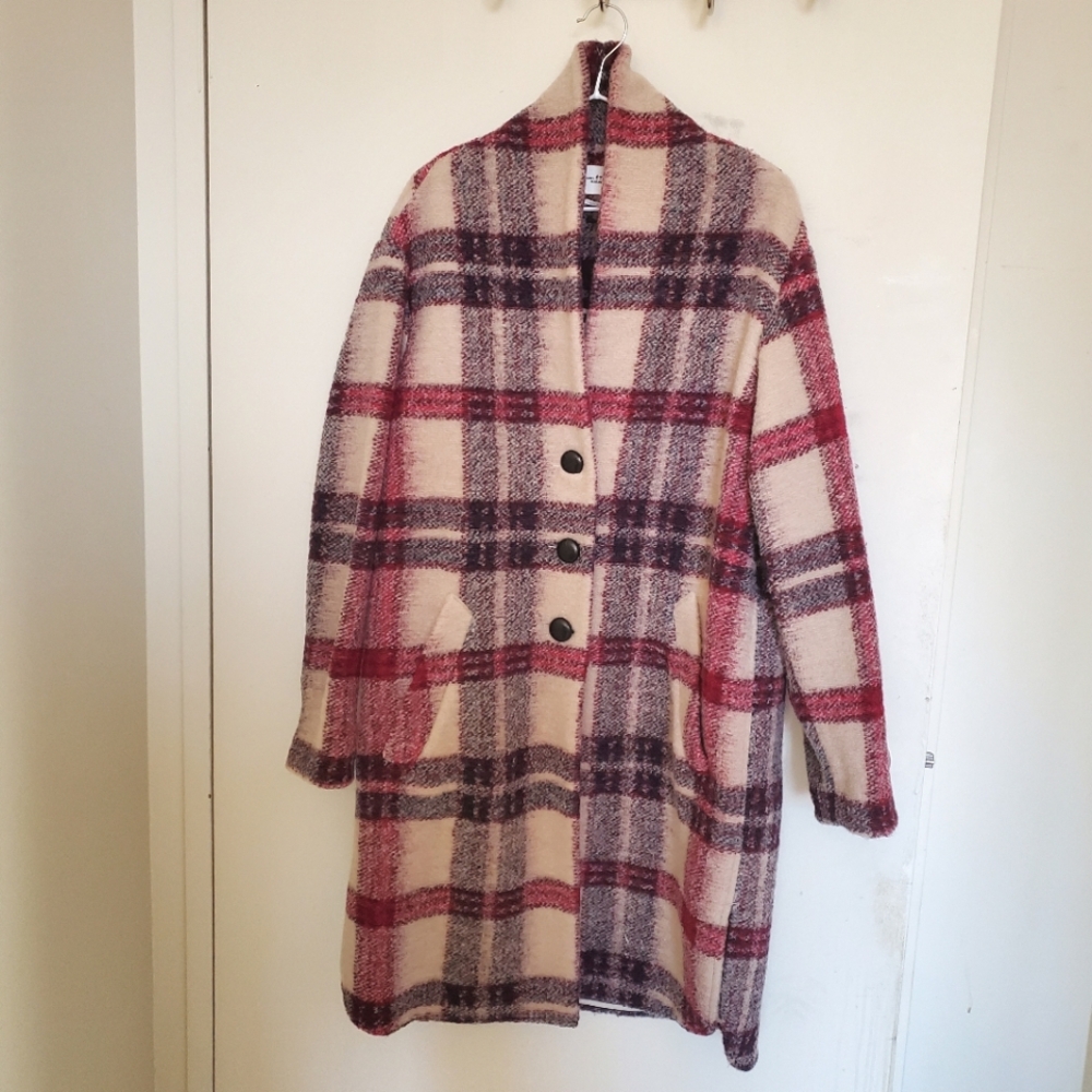 Isabel Marant Etoile Gabriel Blanket Coat - Plaid